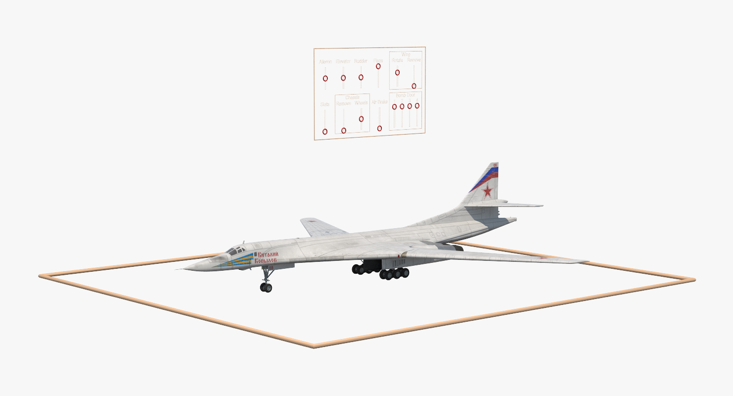 3D Strategic Bomber Tupolev Tu 160 Blackjack Rigged model