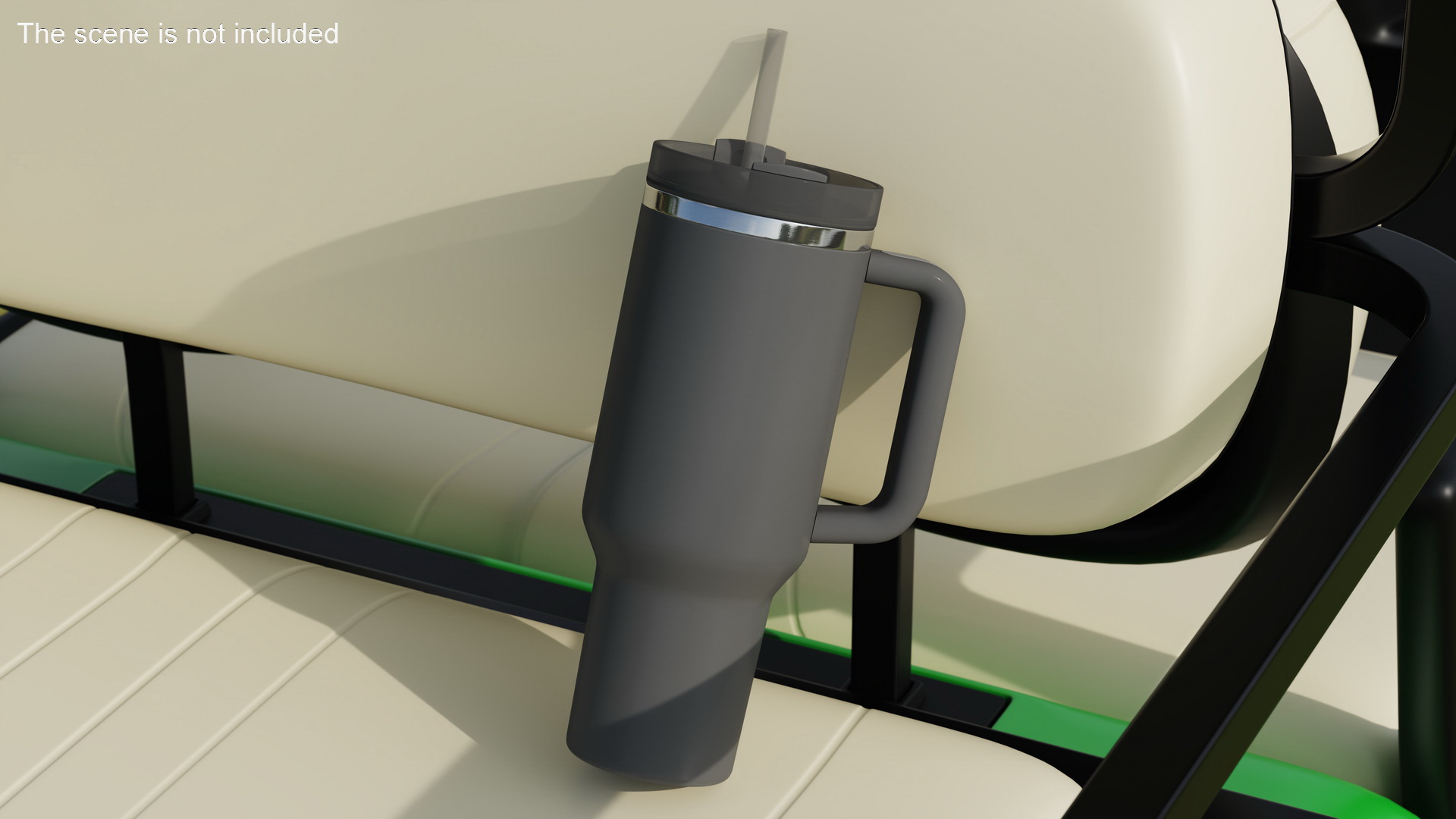 3D Insulated Travel Mug with Straw Grey
