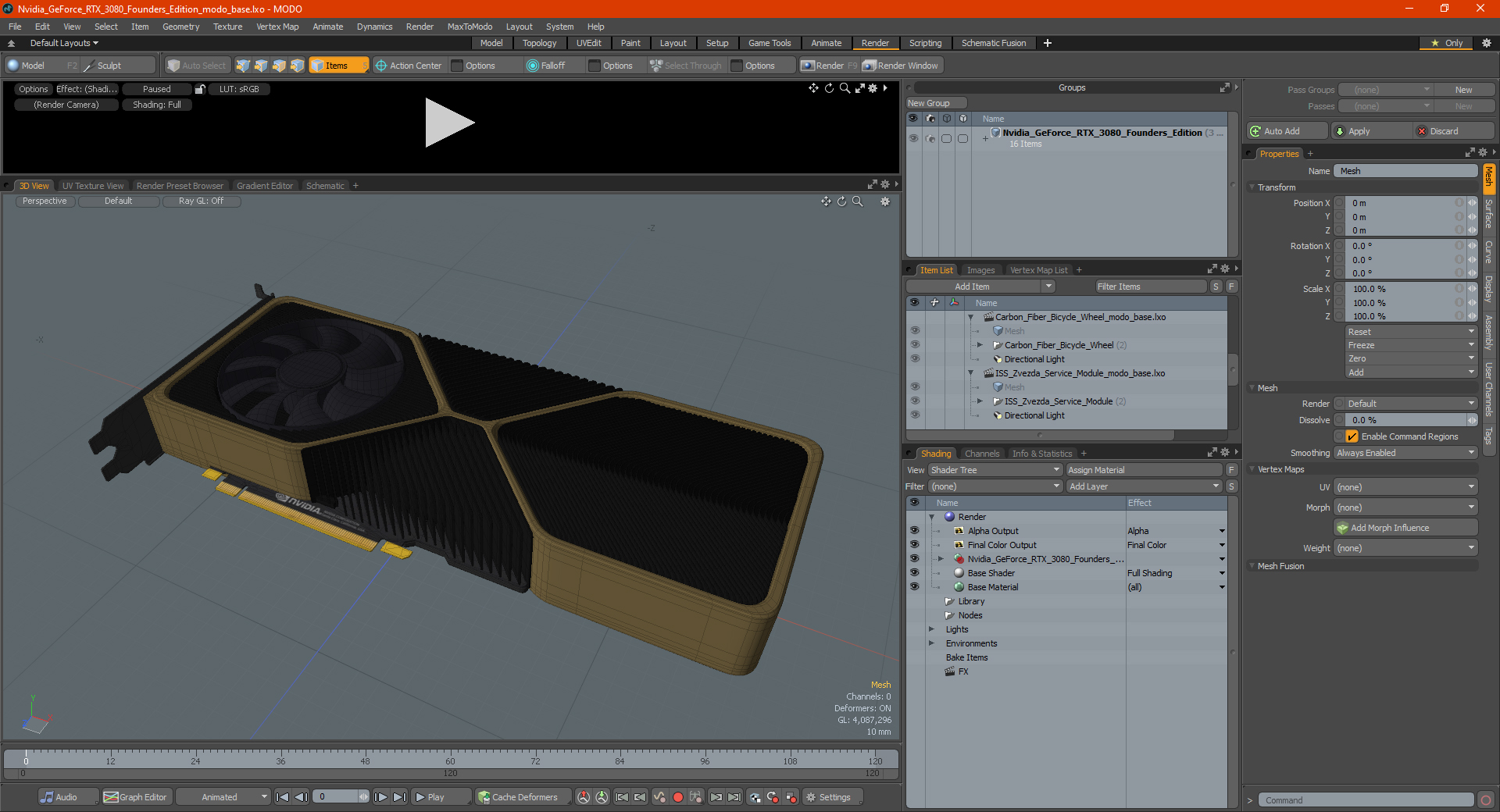 3D model Nvidia GeForce RTX 3080 Founders Edition