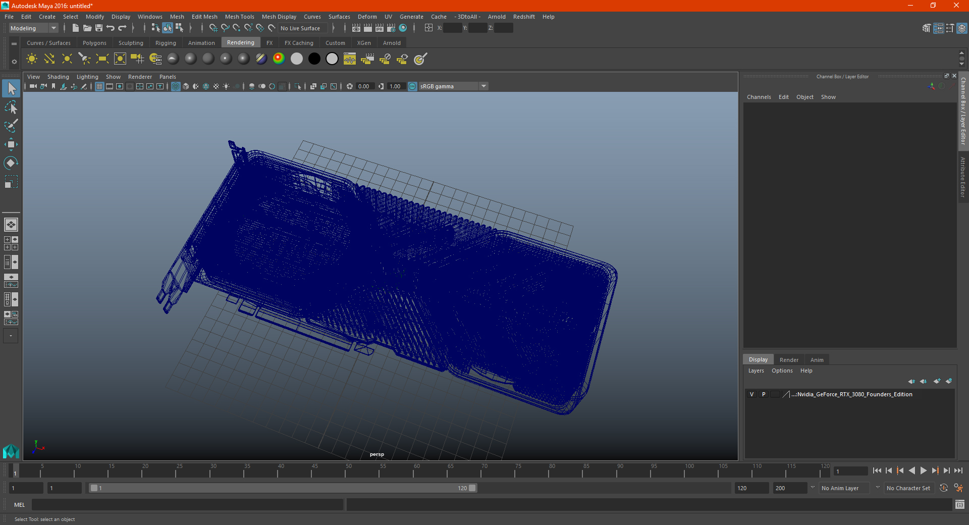 3D model Nvidia GeForce RTX 3080 Founders Edition