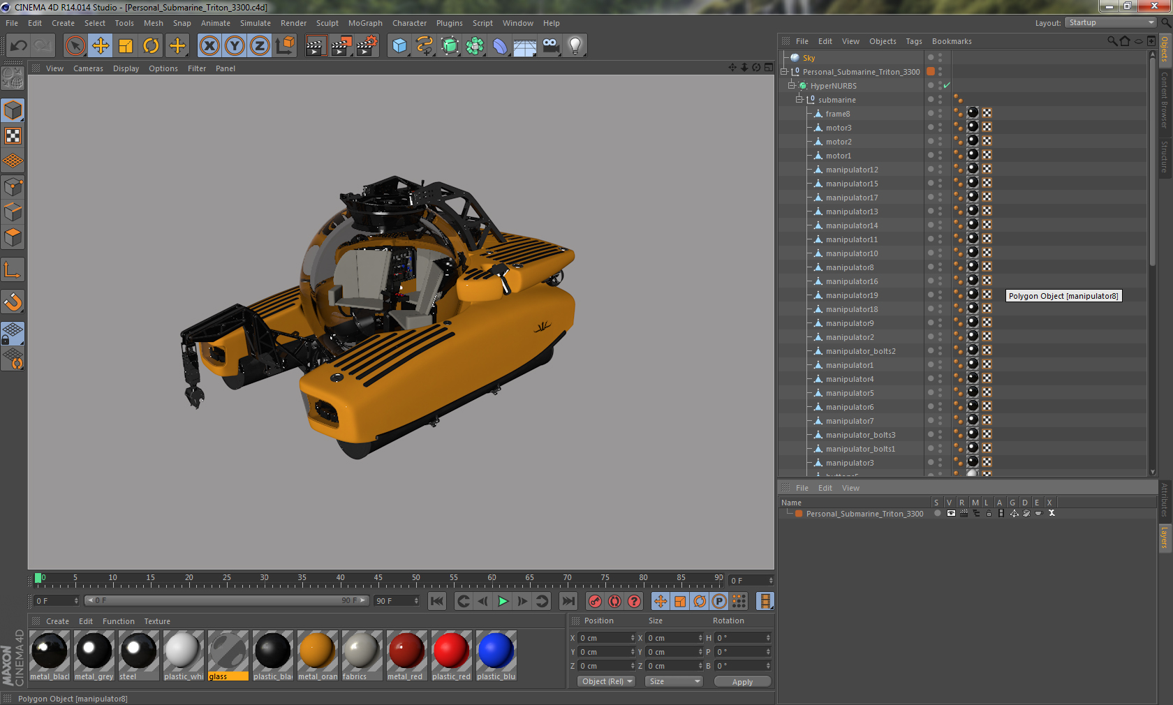 3D model Personal Submarine Triton 3300