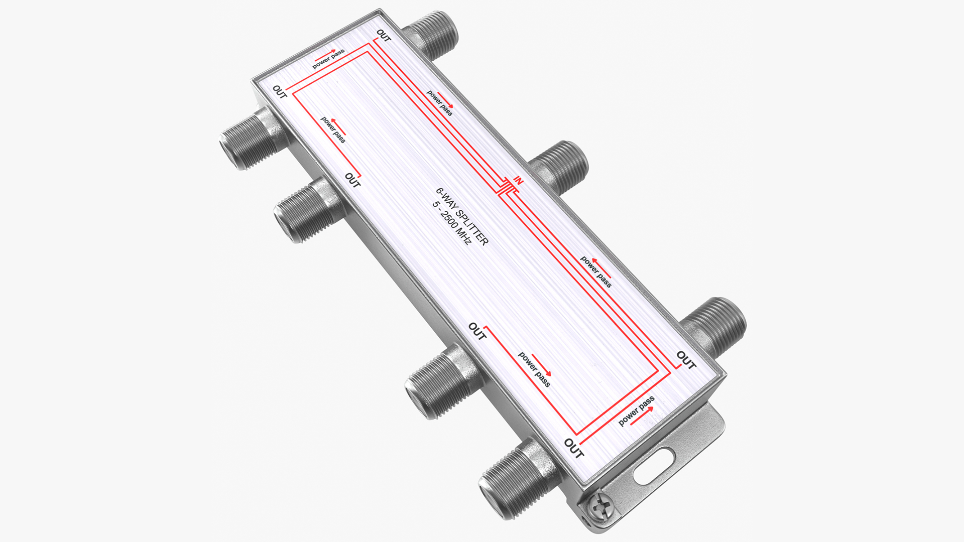 Coaxial Splitter F Type 6 Way 3D model