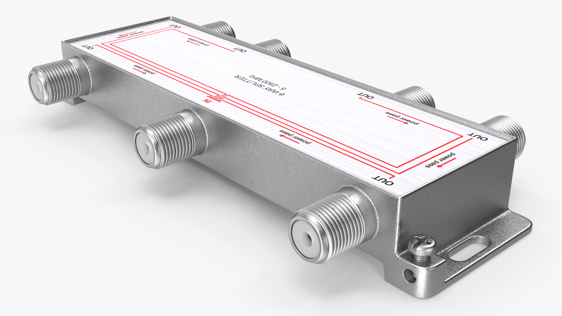 Coaxial Splitter F Type 6 Way 3D model
