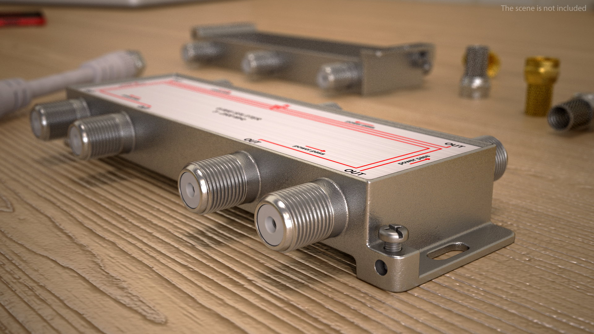 Coaxial Splitter F Type 6 Way 3D model