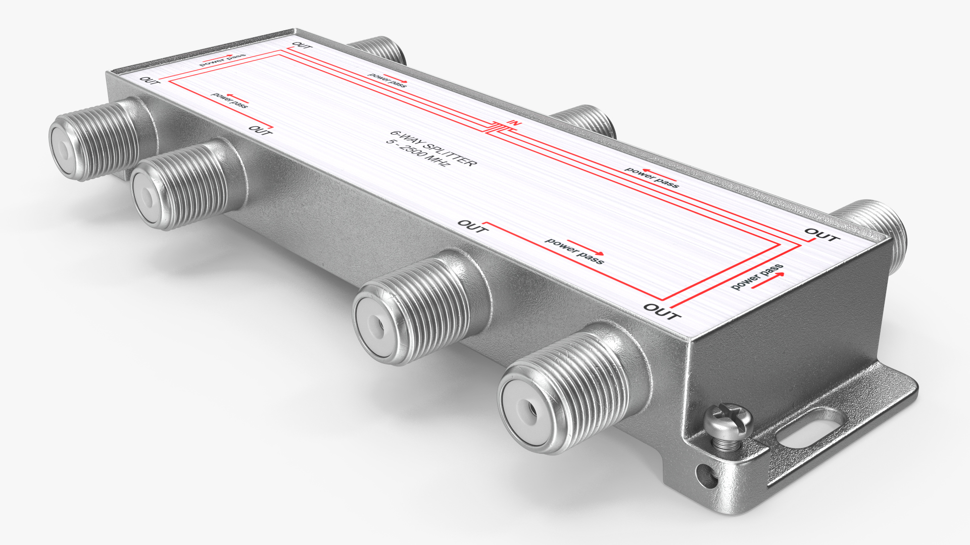 Coaxial Splitter F Type 6 Way 3D model