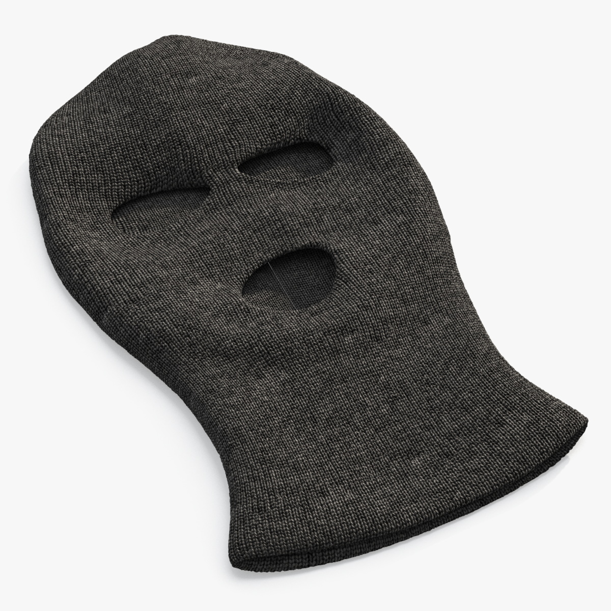 Thief Hat Balaclava Laying Black 3D model preview