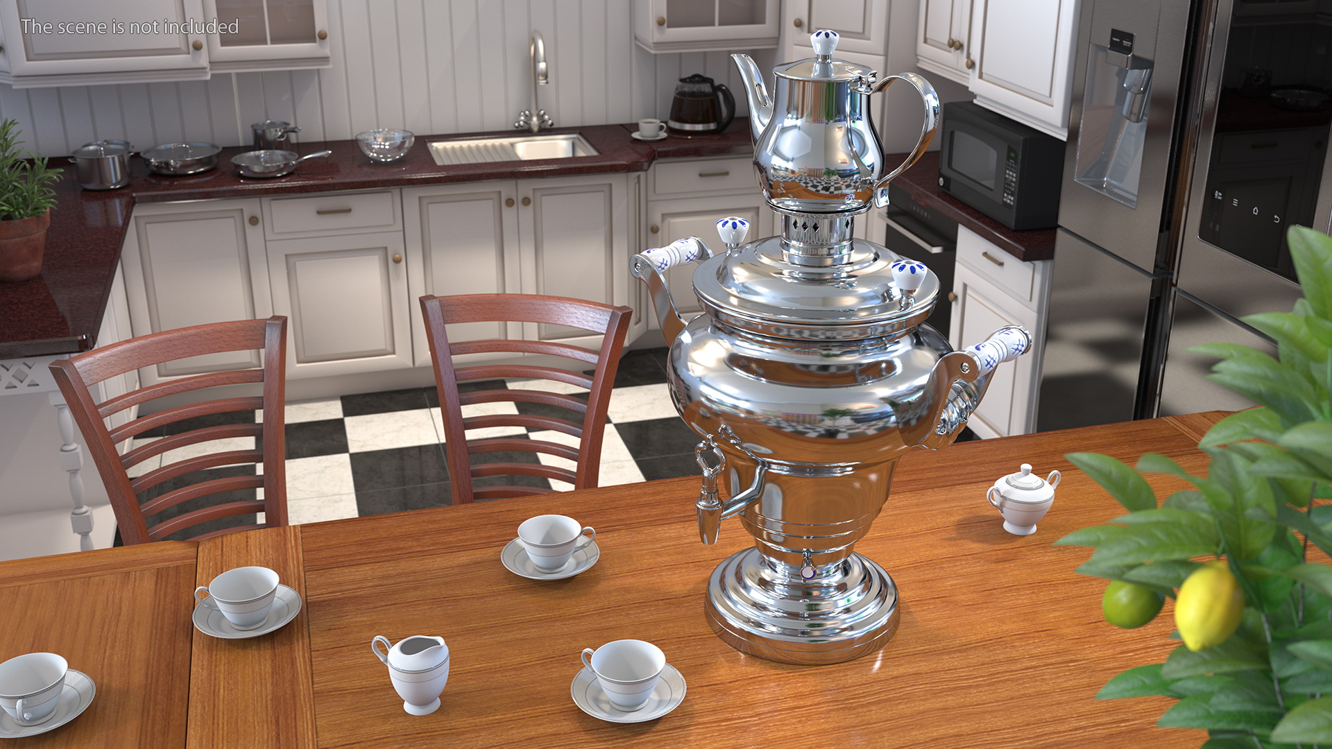 3D model Electric Russian Samovar Kettle Set