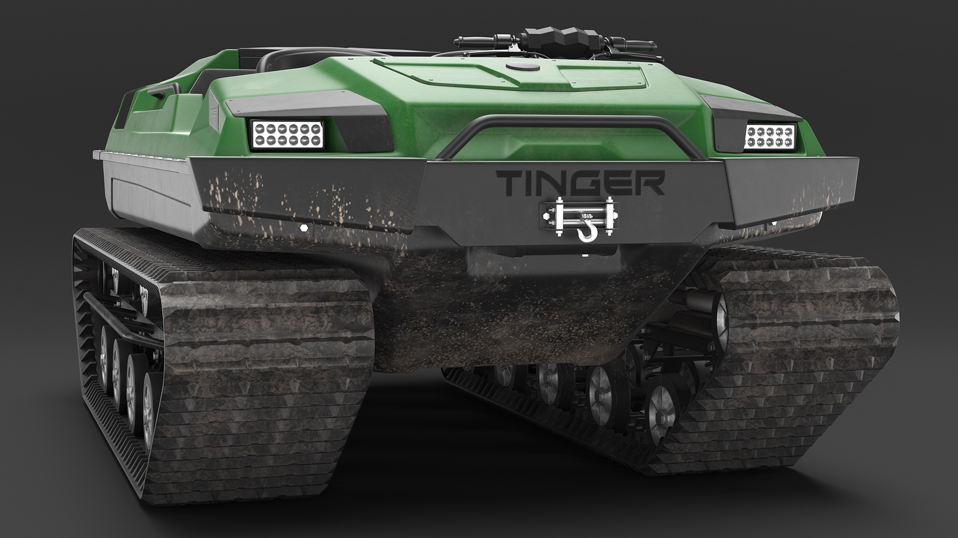 3D model ATV Tinger Track No Roof Dirty