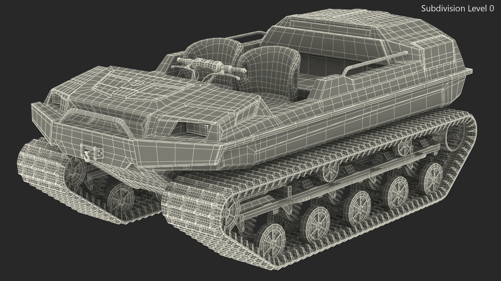 3D model ATV Tinger Track No Roof Dirty