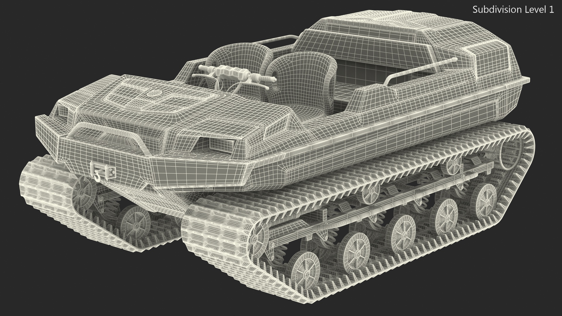 3D model ATV Tinger Track No Roof Dirty