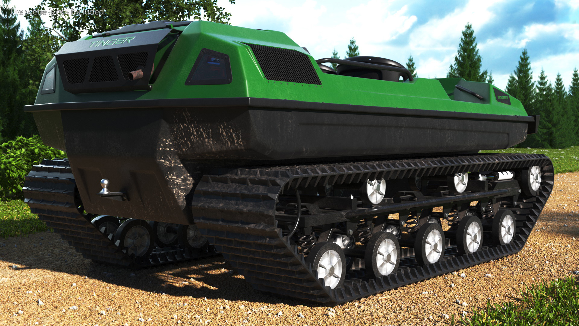 3D model ATV Tinger Track No Roof Dirty