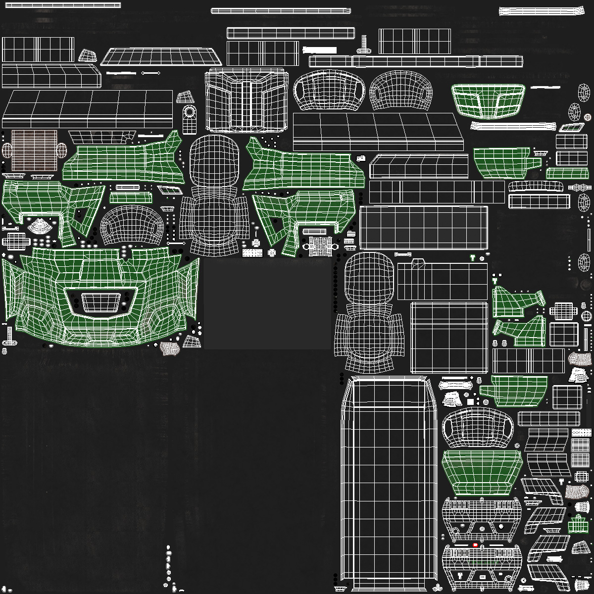 3D model ATV Tinger Track No Roof Dirty