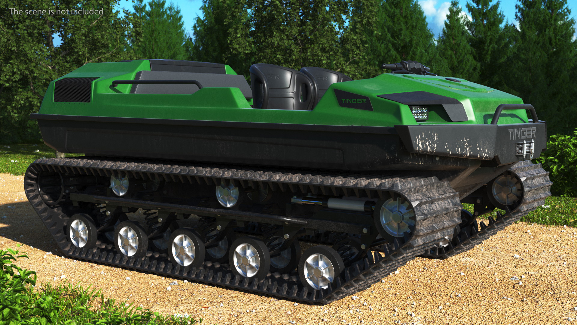 3D model ATV Tinger Track No Roof Dirty