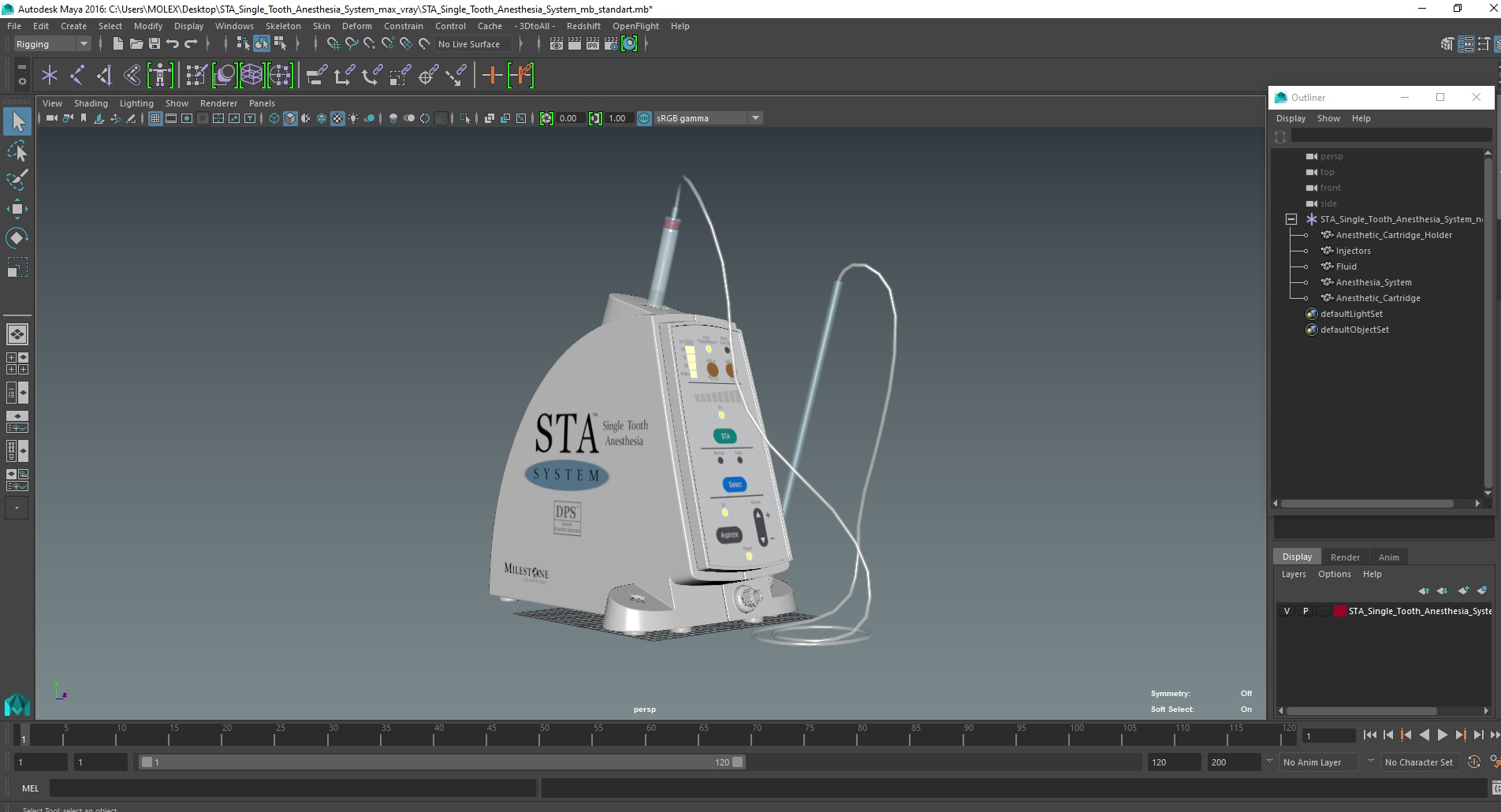STA Single Tooth Anesthesia System 3D model