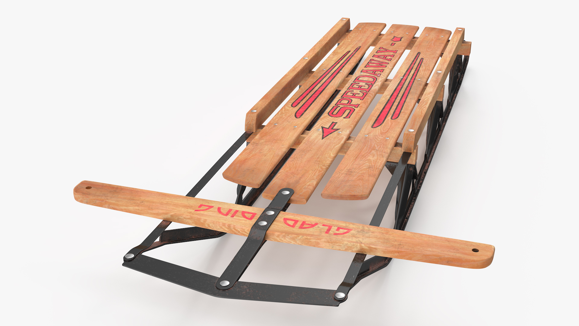 Vintage Snow Sled 3D