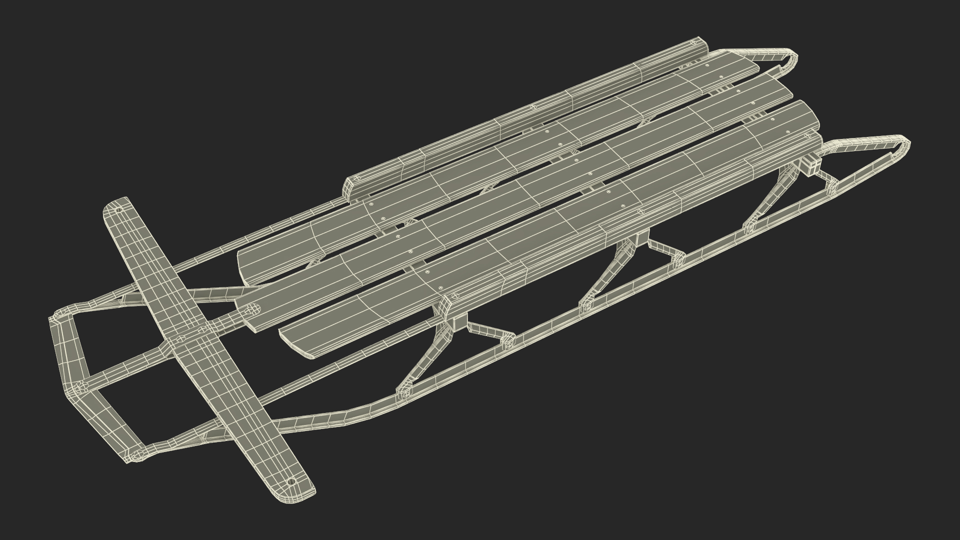 Vintage Snow Sled 3D