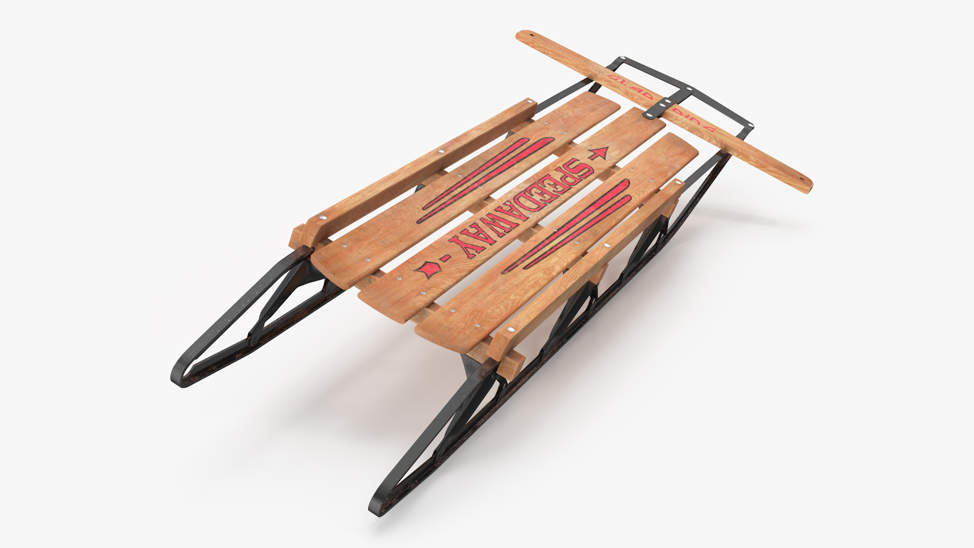 Vintage Snow Sled 3D