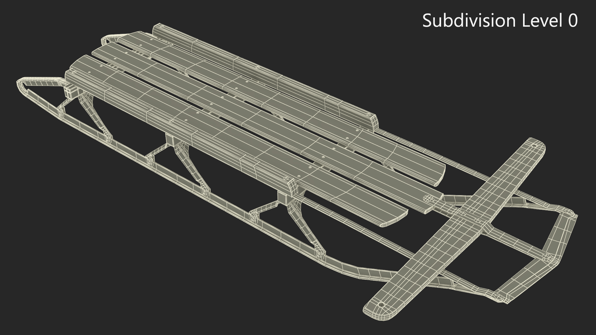 Vintage Snow Sled 3D