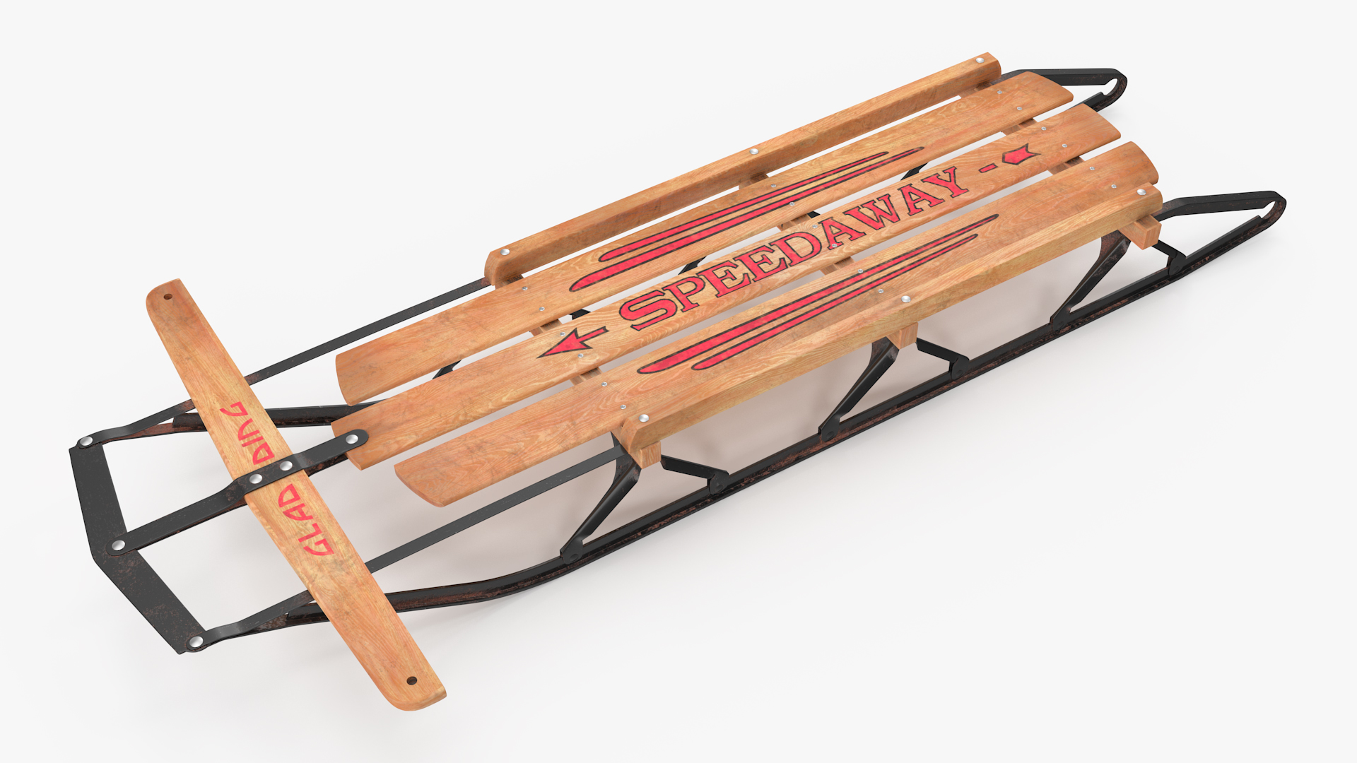 Vintage Snow Sled 3D