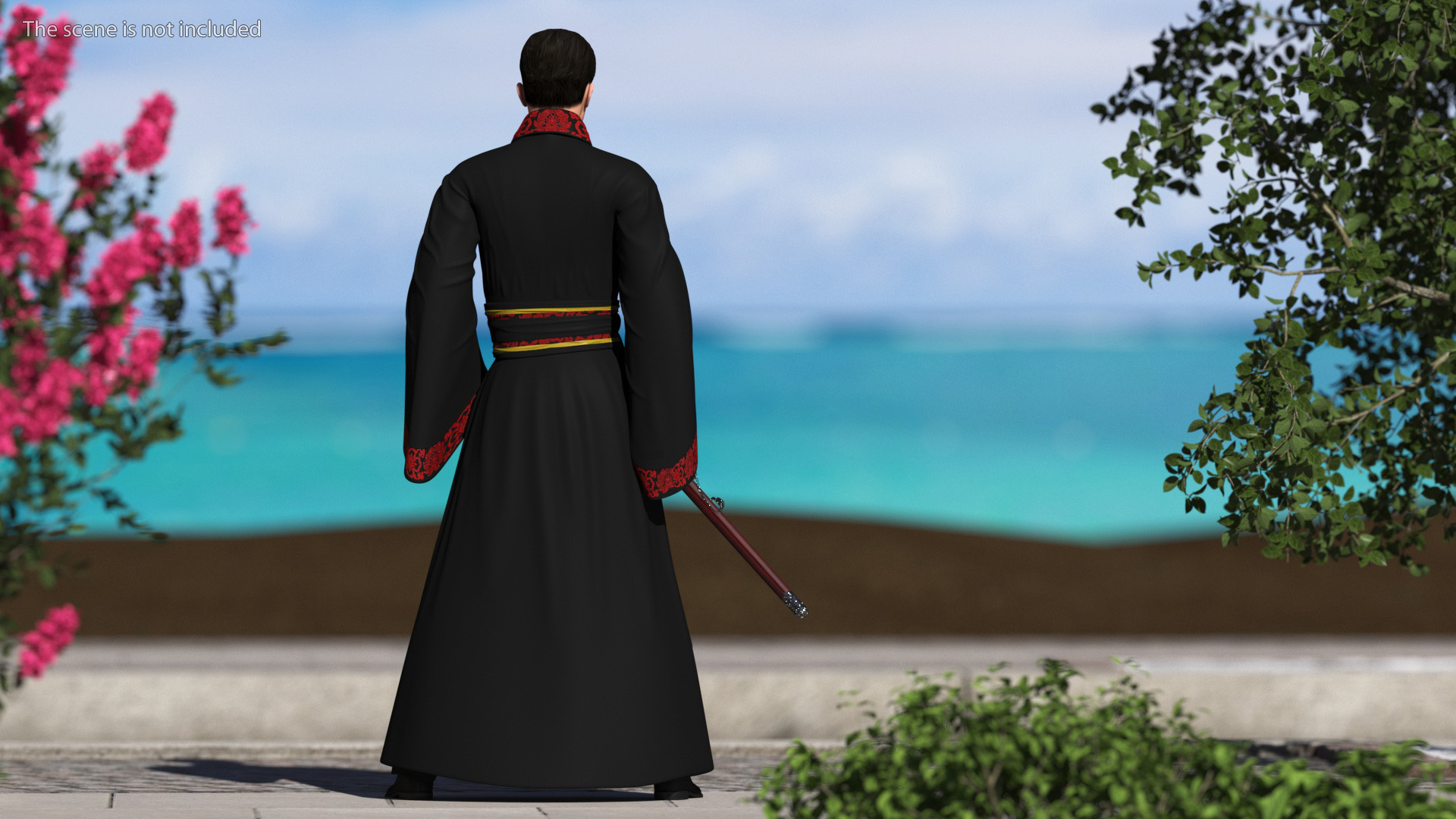 Chinese Traditional Man Aggressive Pose 3D model