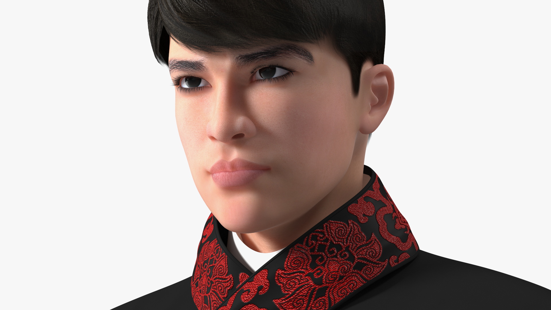 Chinese Traditional Man Aggressive Pose 3D model