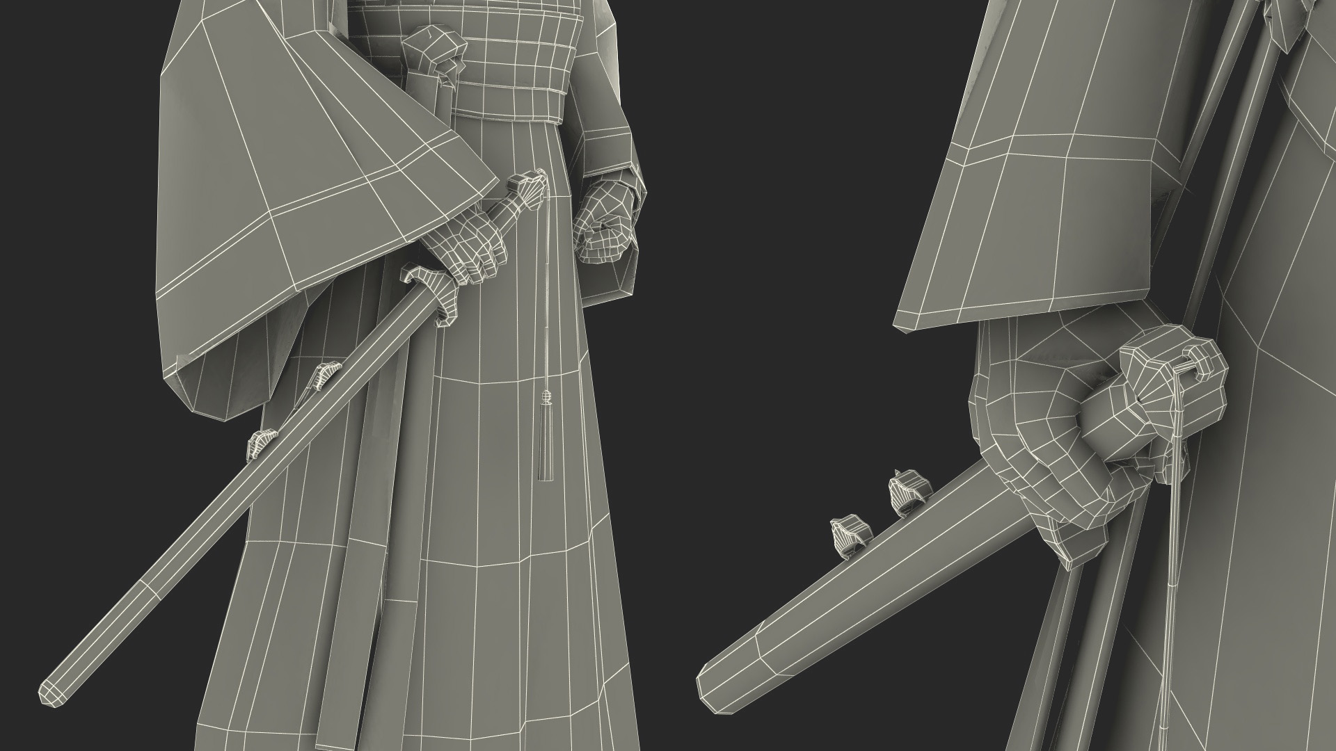 Chinese Traditional Man Aggressive Pose 3D model