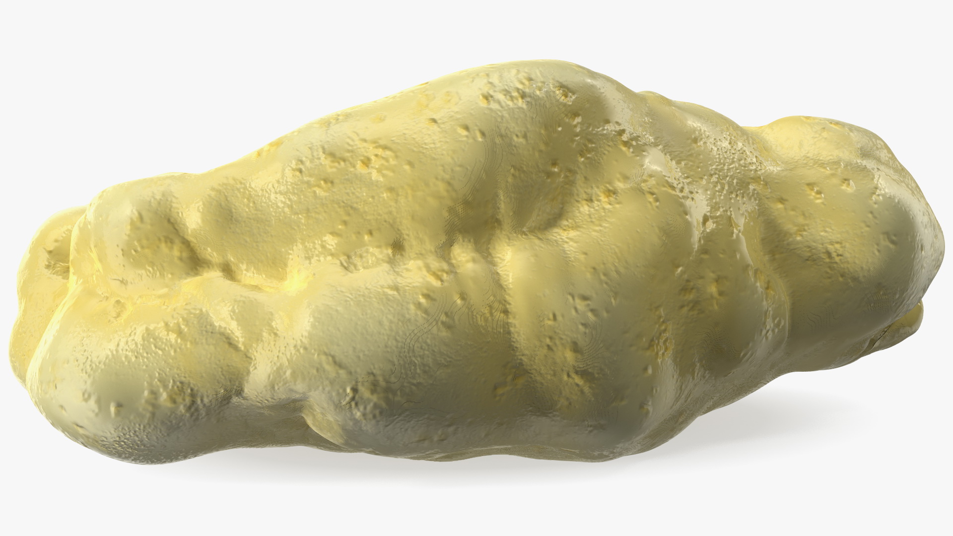 3D Yellow Chewed Bubble Gum with Teeth Marks