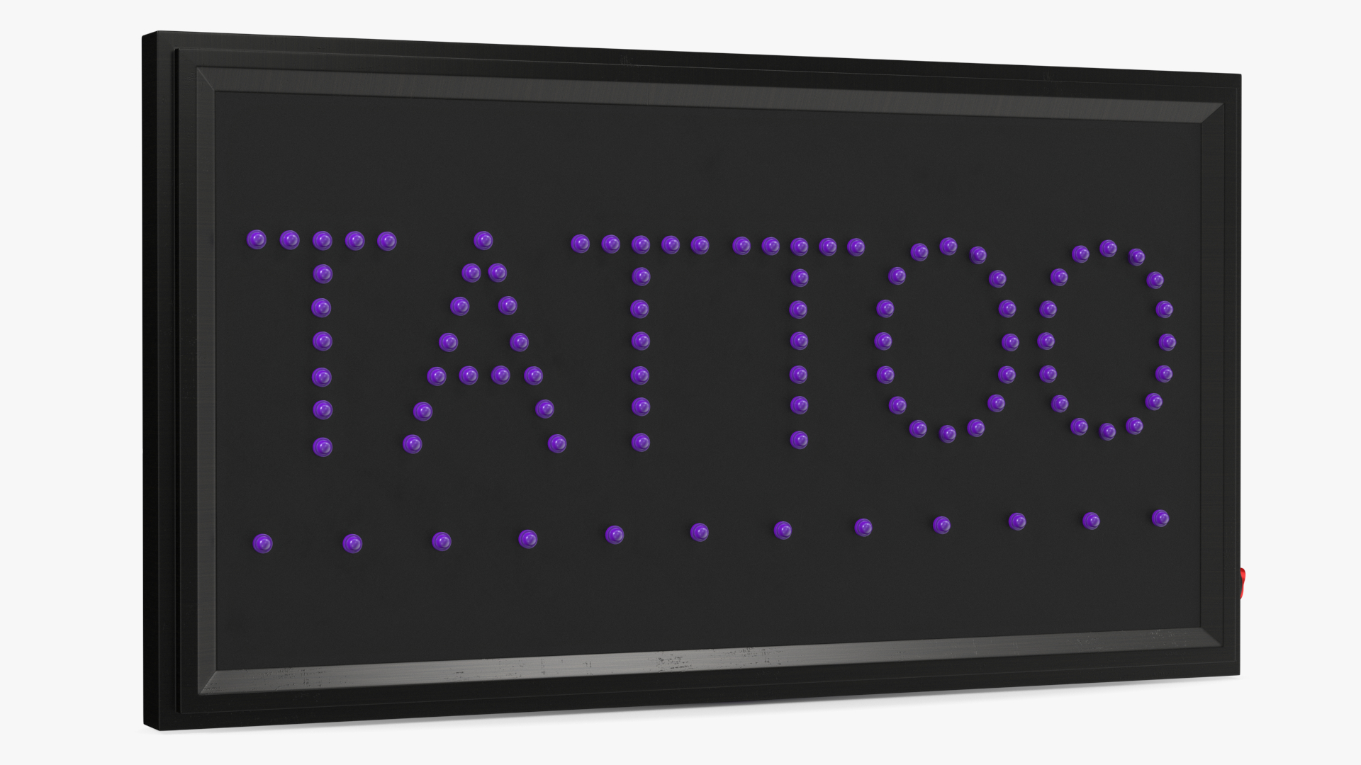 3D model Tattoo Purple LED Neon Light Sign for Business OFF