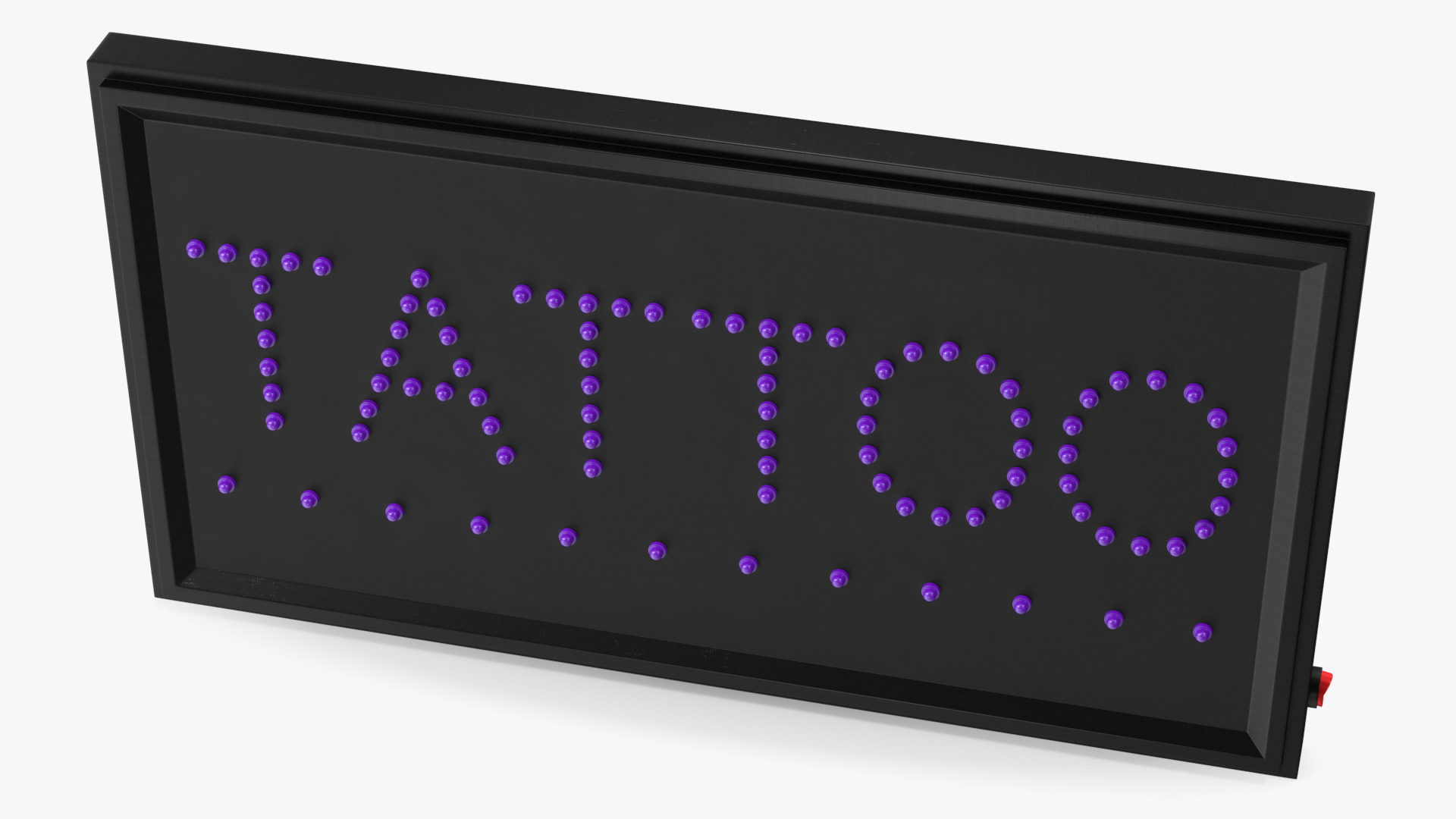3D model Tattoo Purple LED Neon Light Sign for Business OFF
