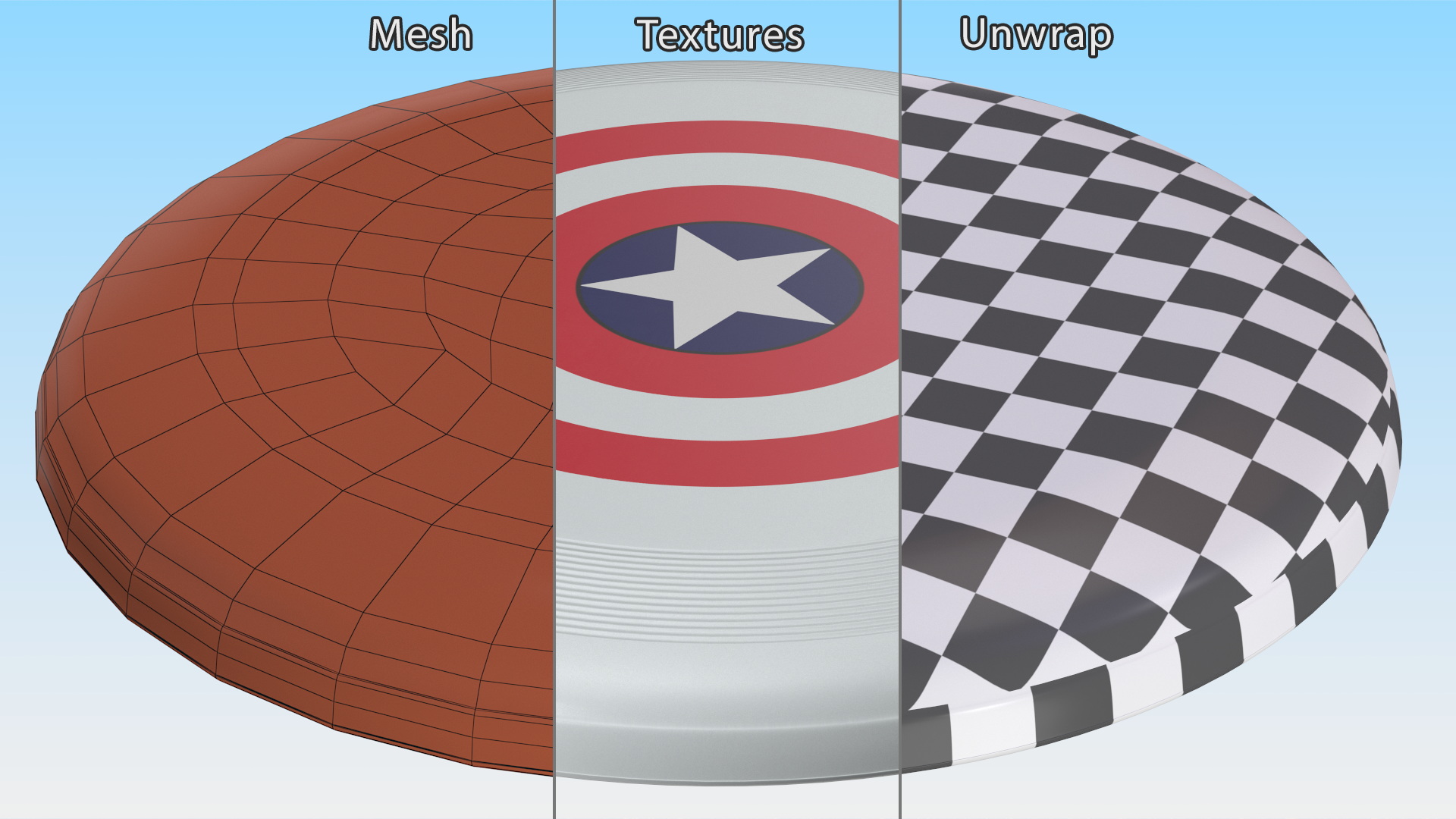 3D model Frisbee Disc with a Superhero Theme