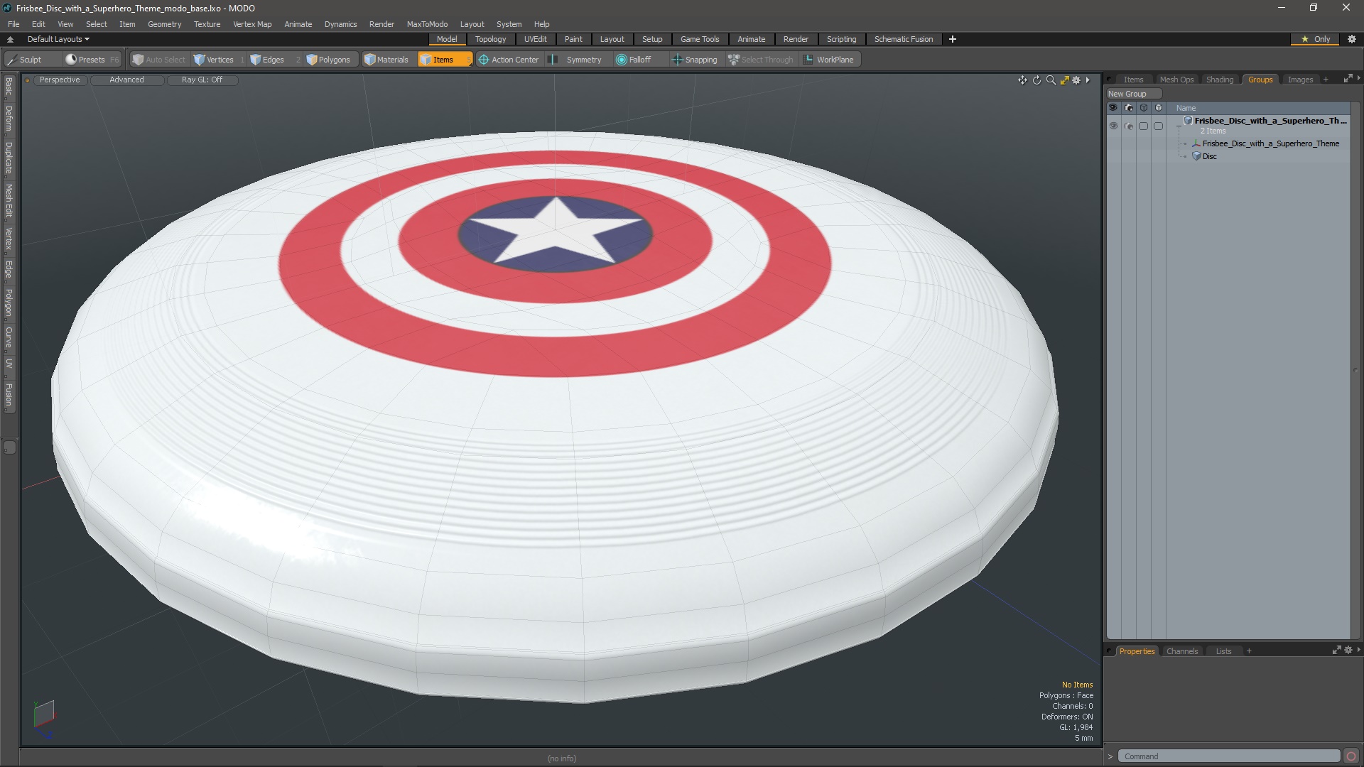 3D model Frisbee Disc with a Superhero Theme