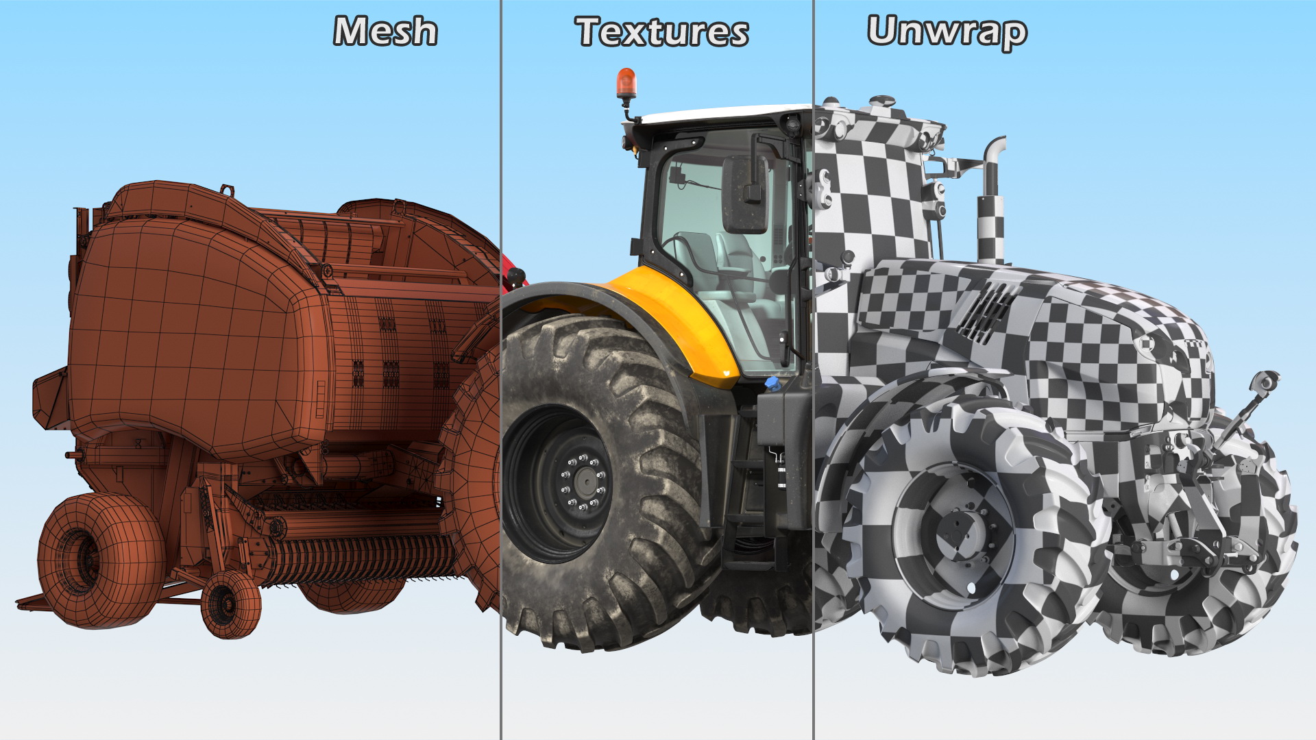 Tractor Generic with New Holland Roll Belt 3D