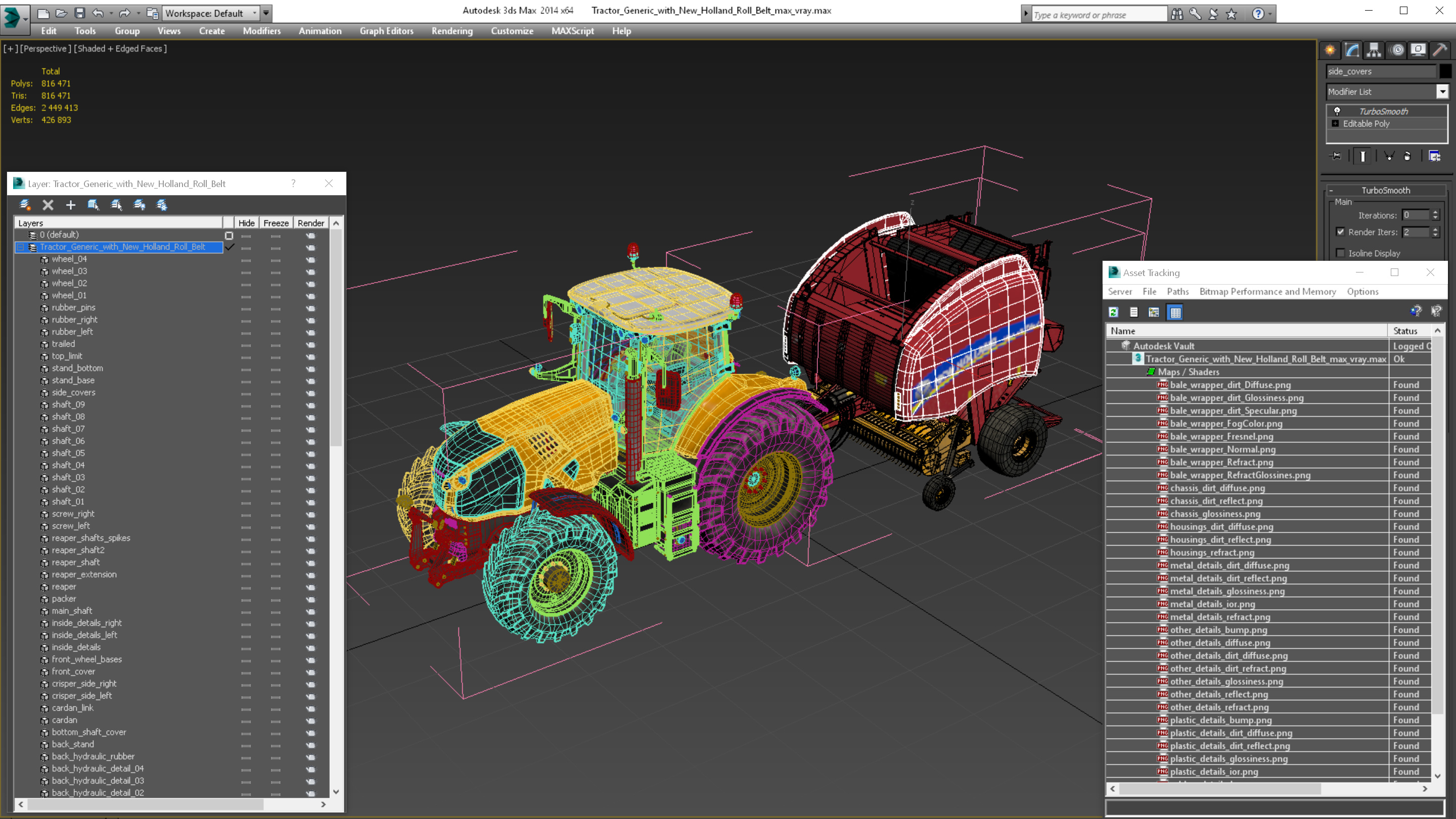 Tractor Generic with New Holland Roll Belt 3D