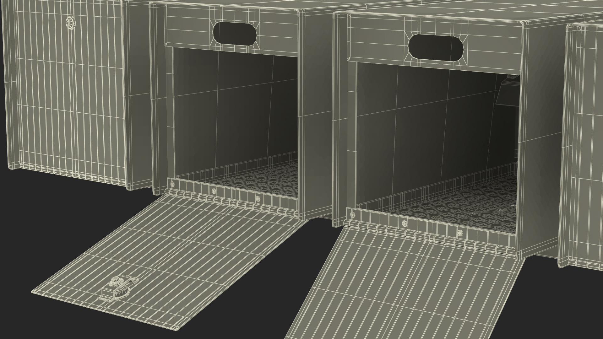 3D model Mailbox Complete Quad Mount Cluster