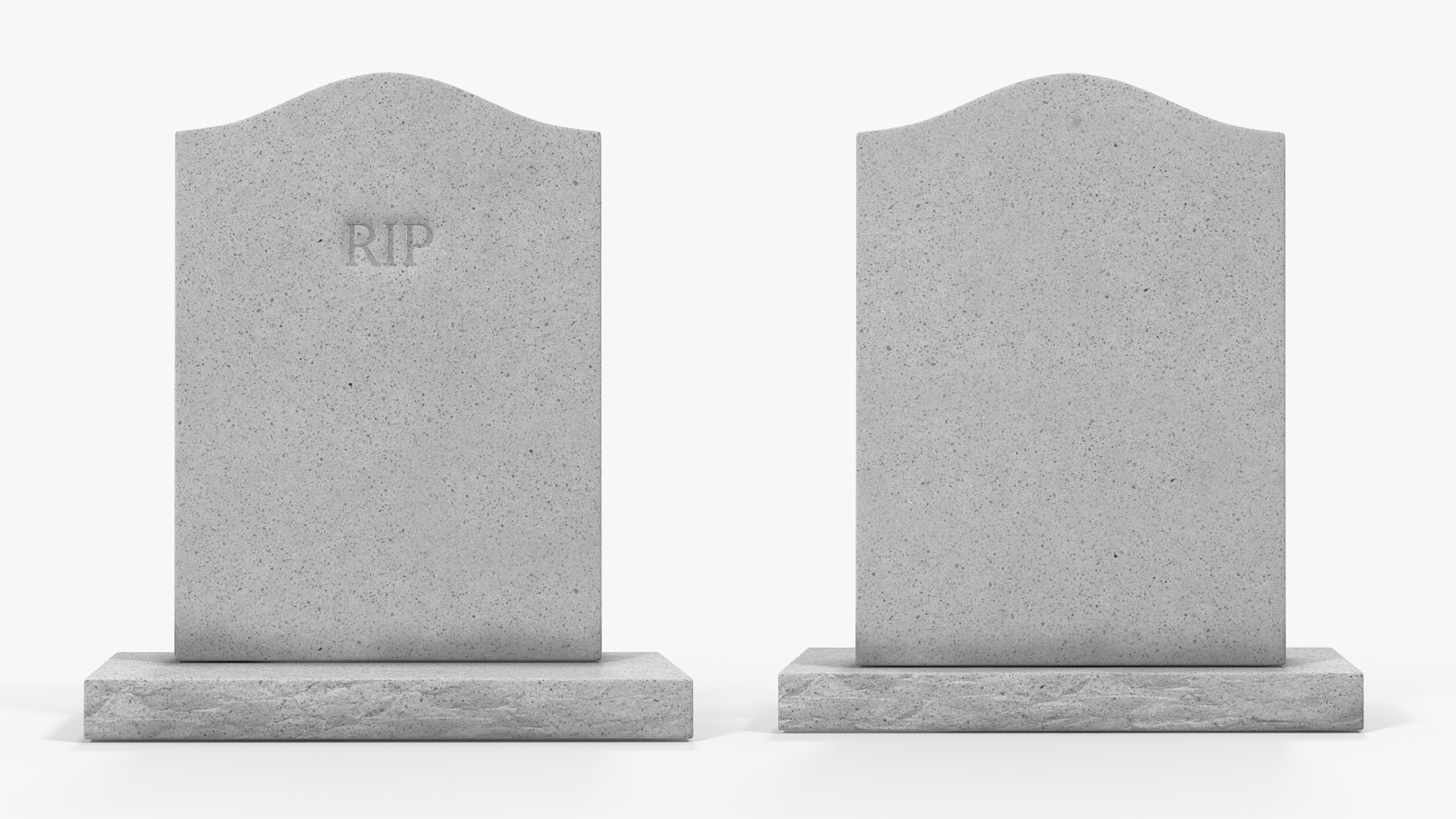 3D Granite Gravestone model