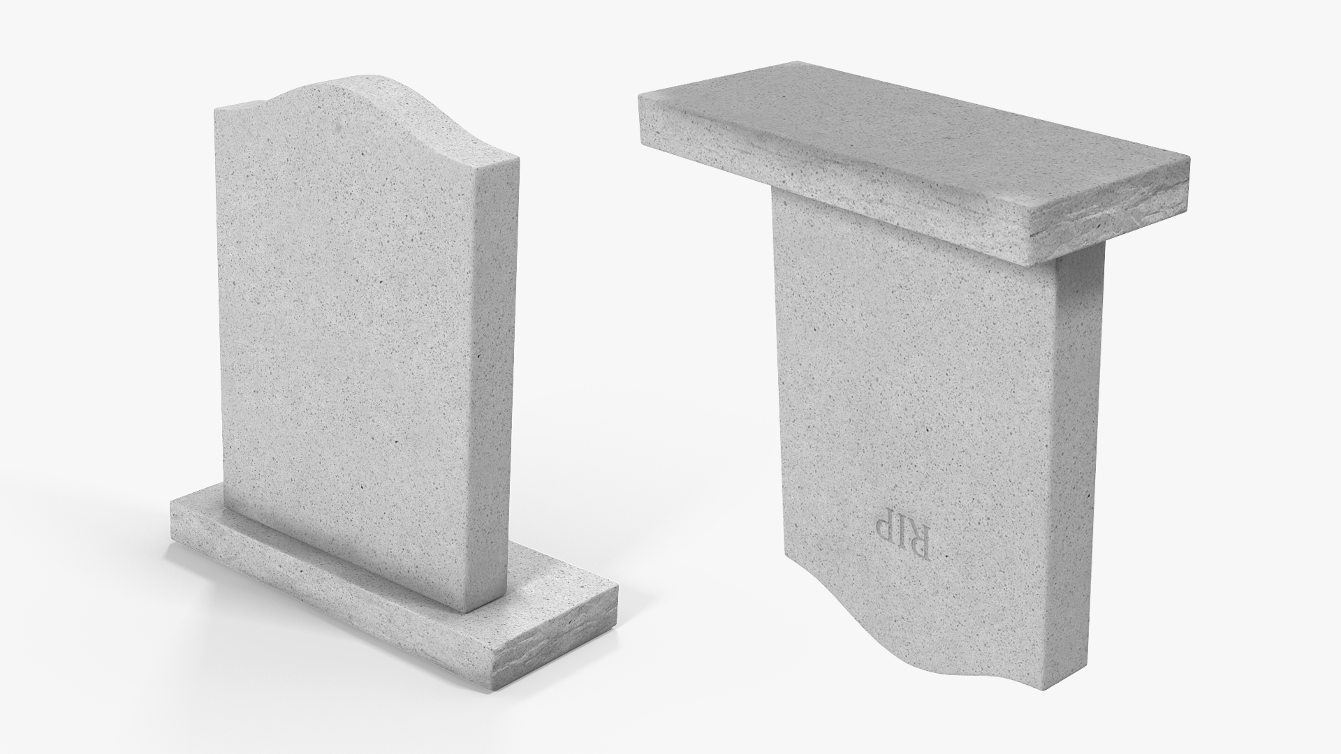 3D Granite Gravestone model