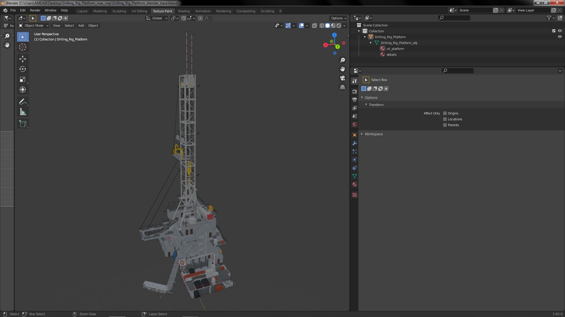 3D Drilling Rig Platform
