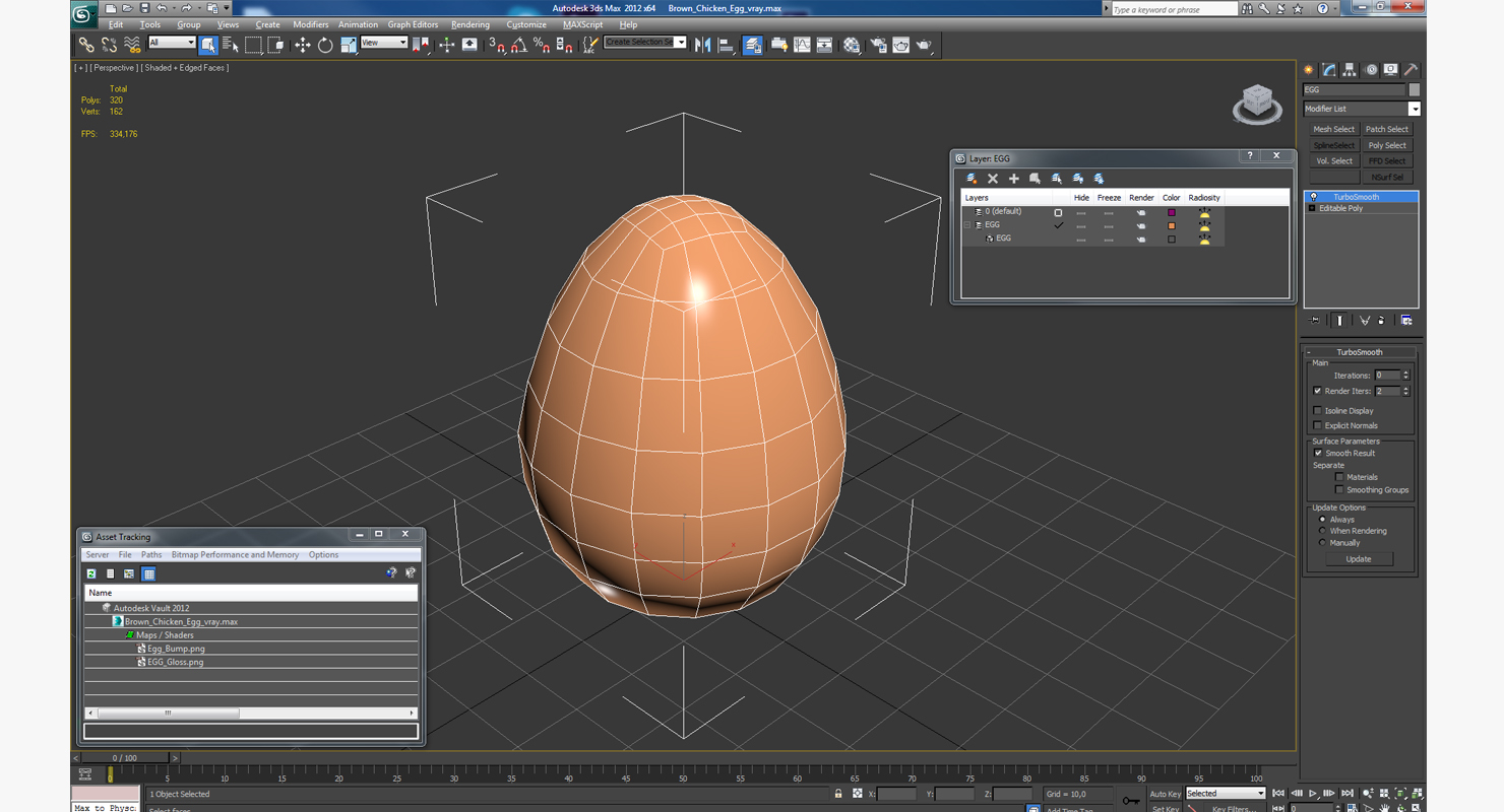 Brown Chicken Egg 3D