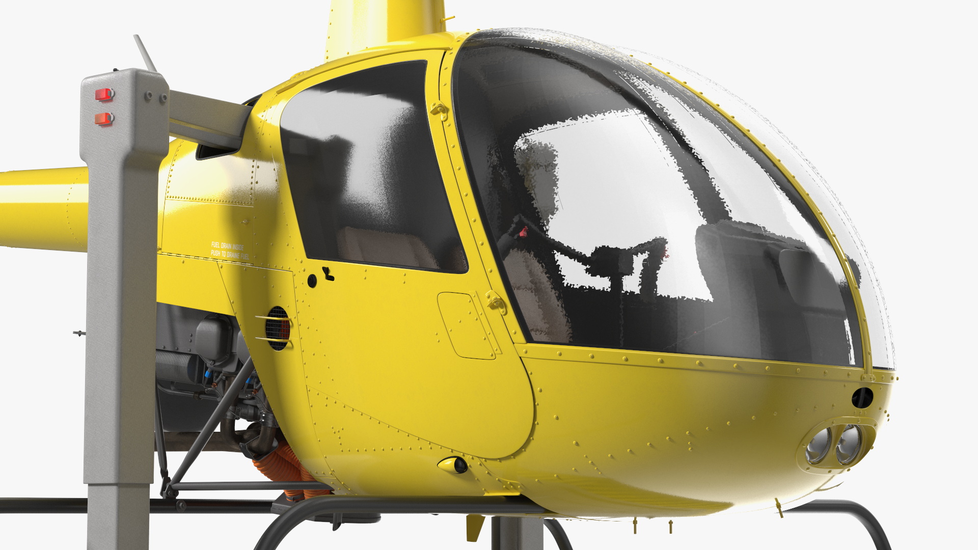 3D model Helicopter Trainer Yellow