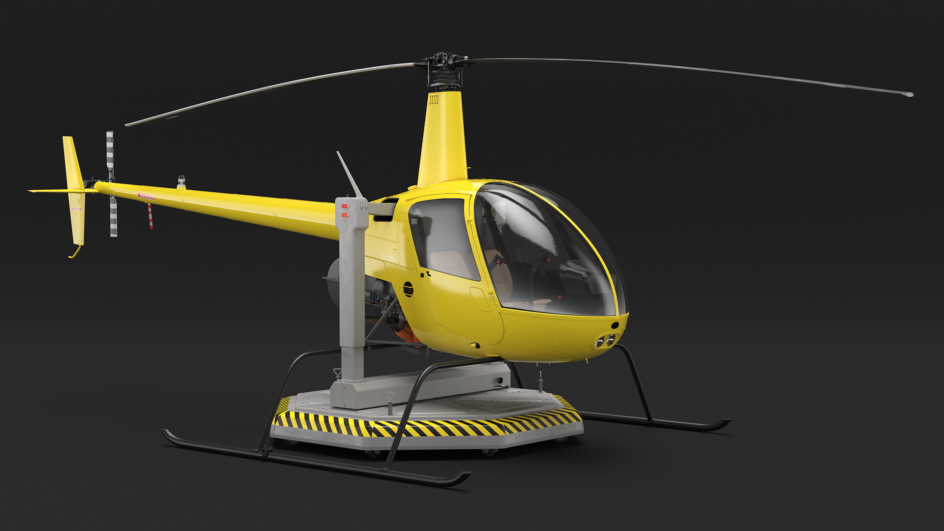 3D model Helicopter Trainer Yellow