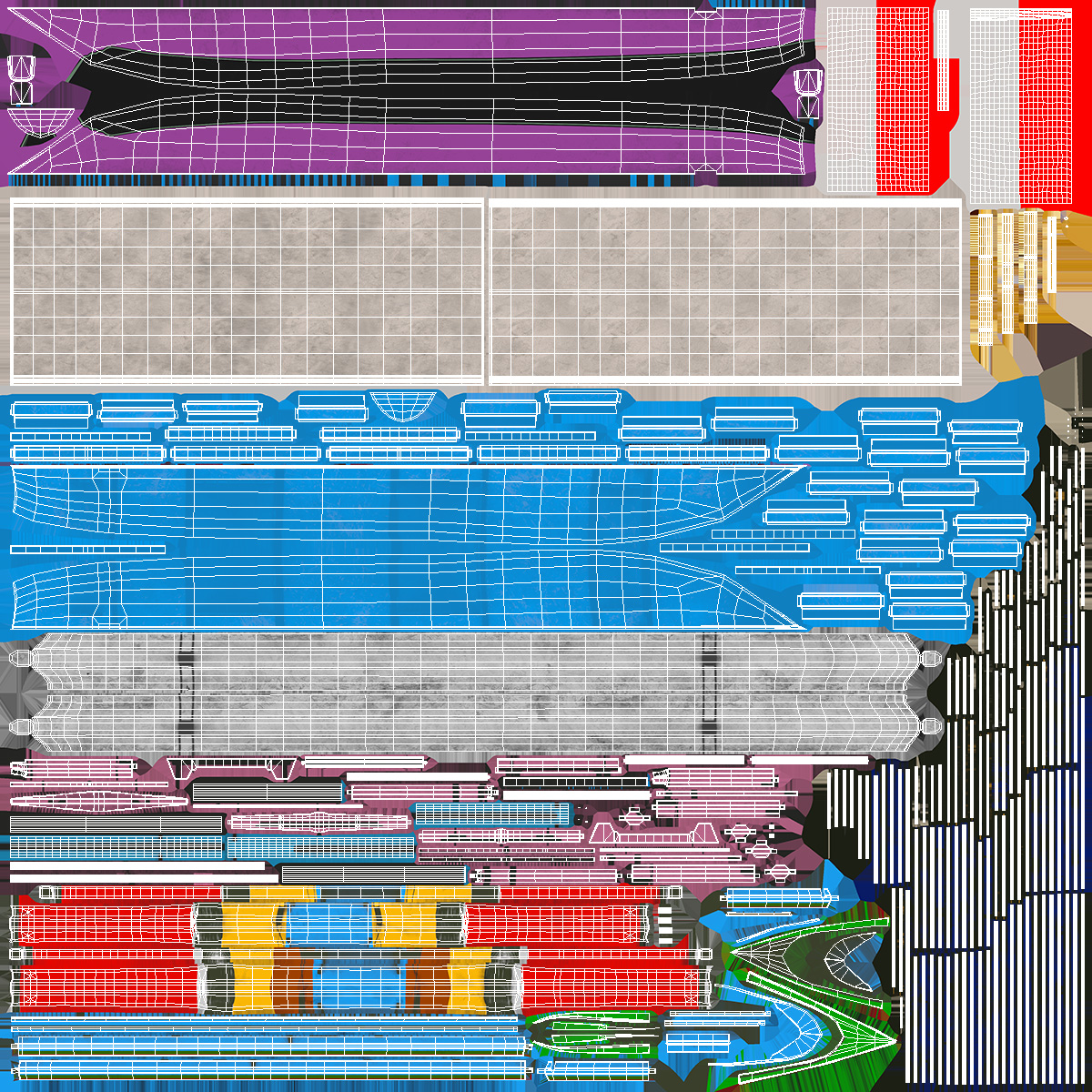3D model Jukung Boat Colorful