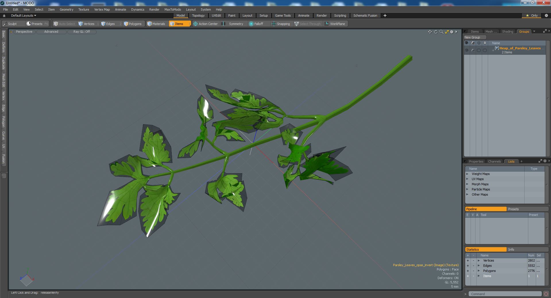 Heap of Parsley Leaves 3D