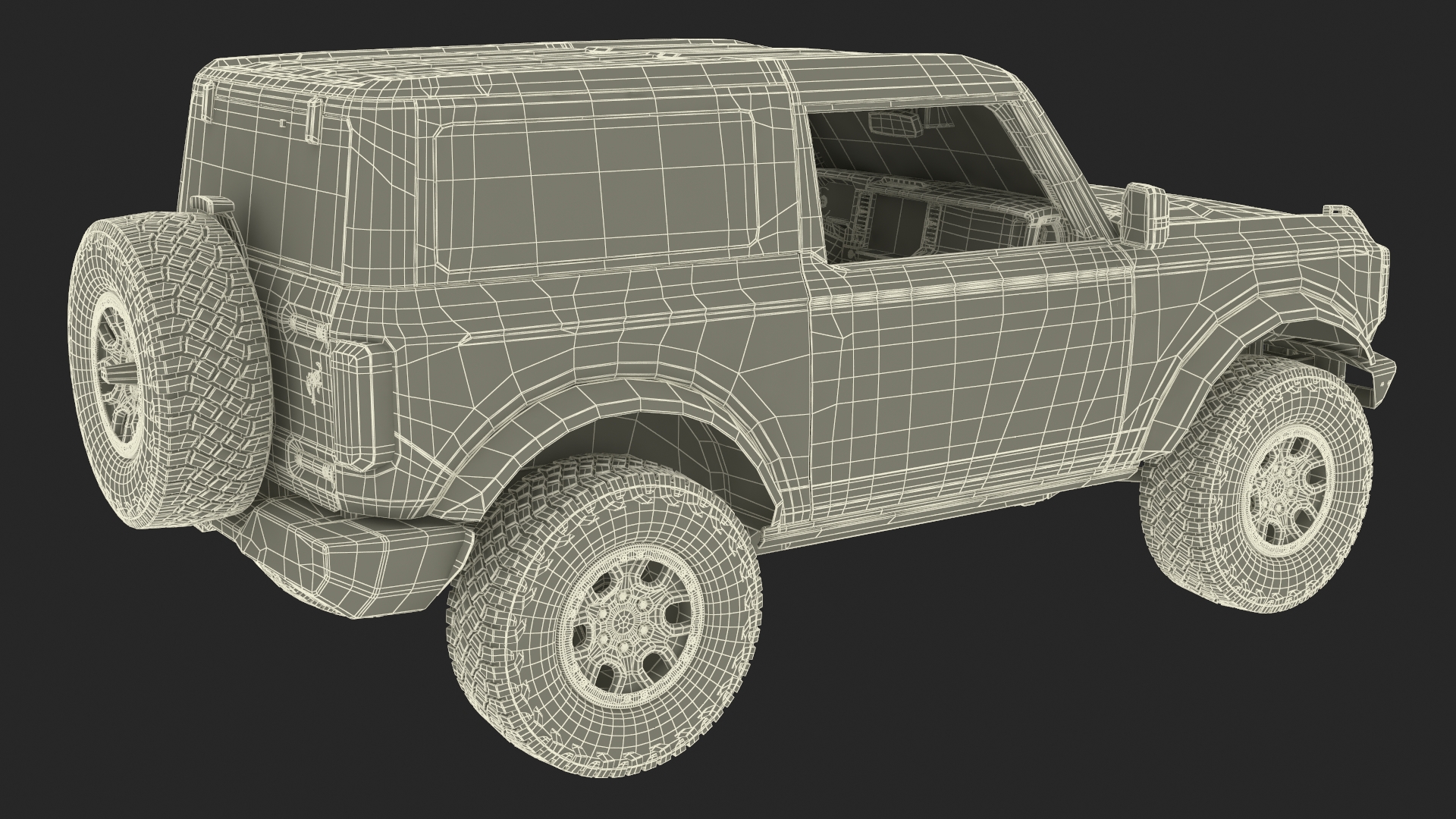Ford Bronco Two Door Off Road SUV Carbonized Gray 3D model