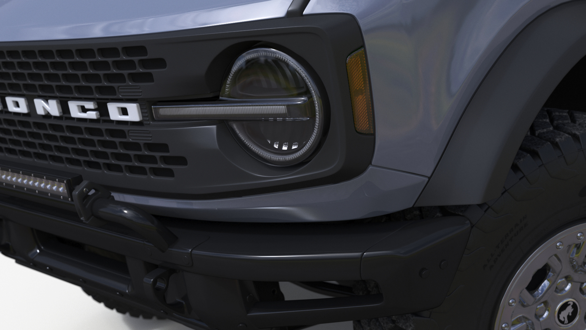 Ford Bronco Two Door Off Road SUV Carbonized Gray 3D model