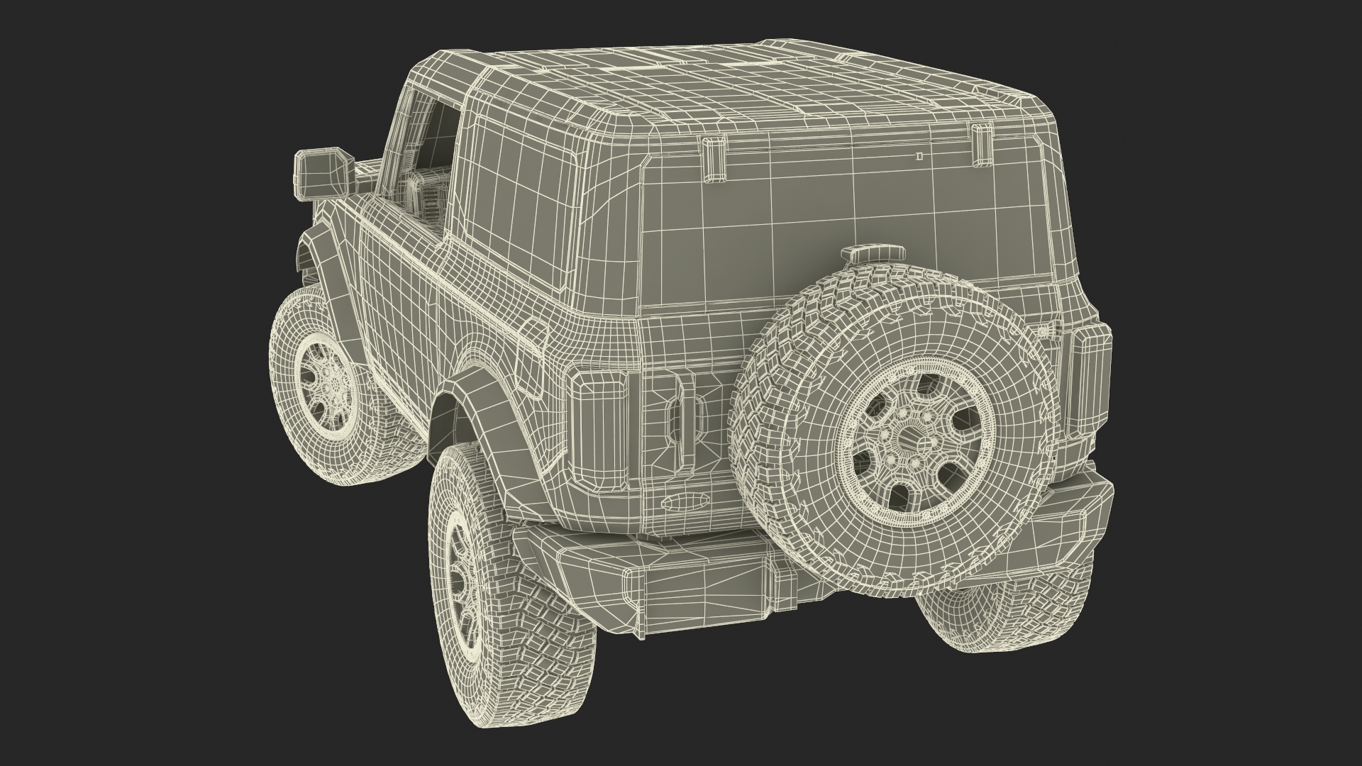 Ford Bronco Two Door Off Road SUV Carbonized Gray 3D model