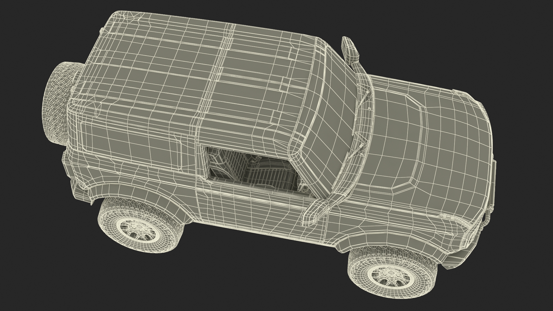 Ford Bronco Two Door Off Road SUV Carbonized Gray 3D model