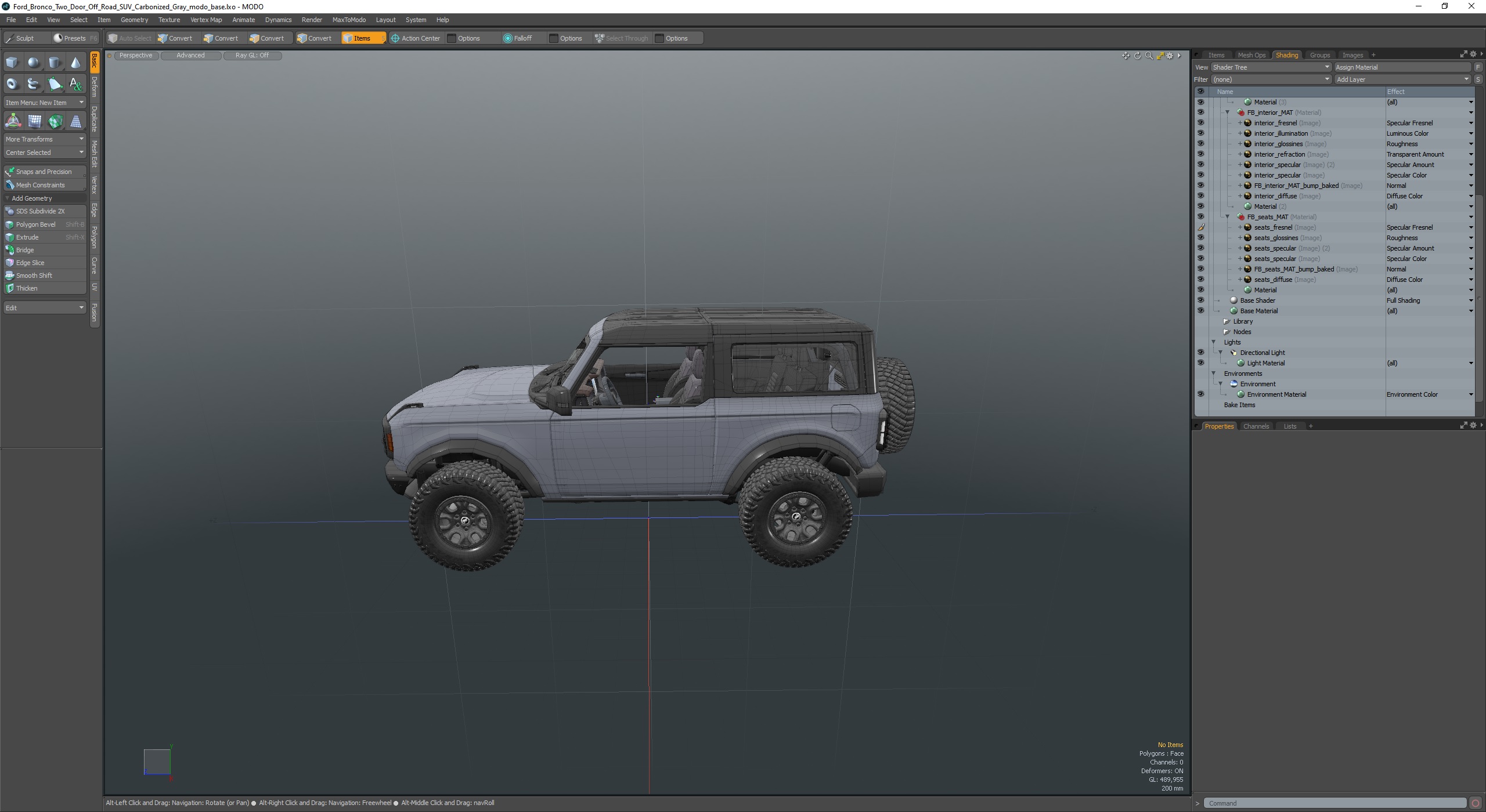 Ford Bronco Two Door Off Road SUV Carbonized Gray 3D model