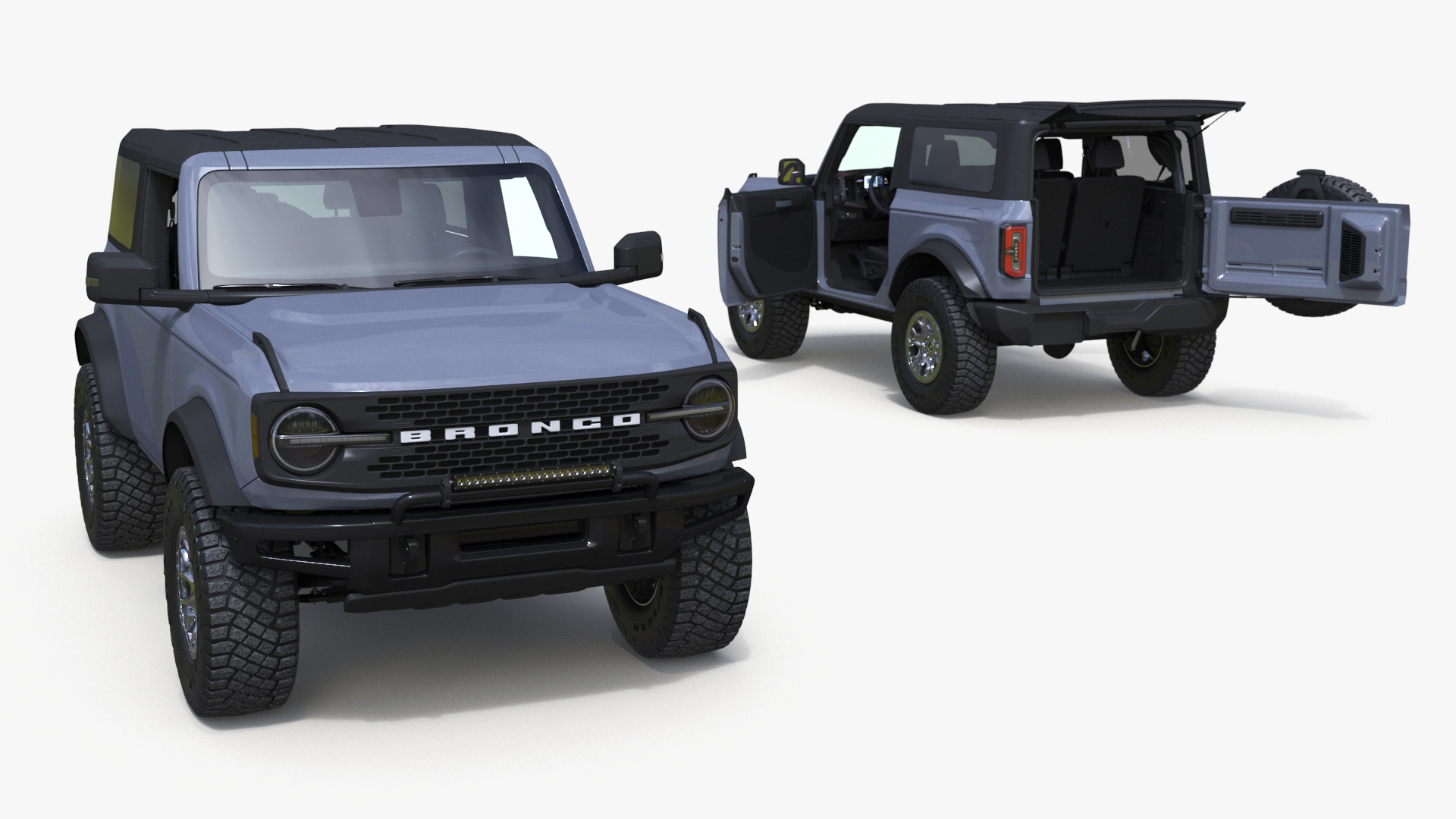 Ford Bronco Two Door Off Road SUV Carbonized Gray 3D model