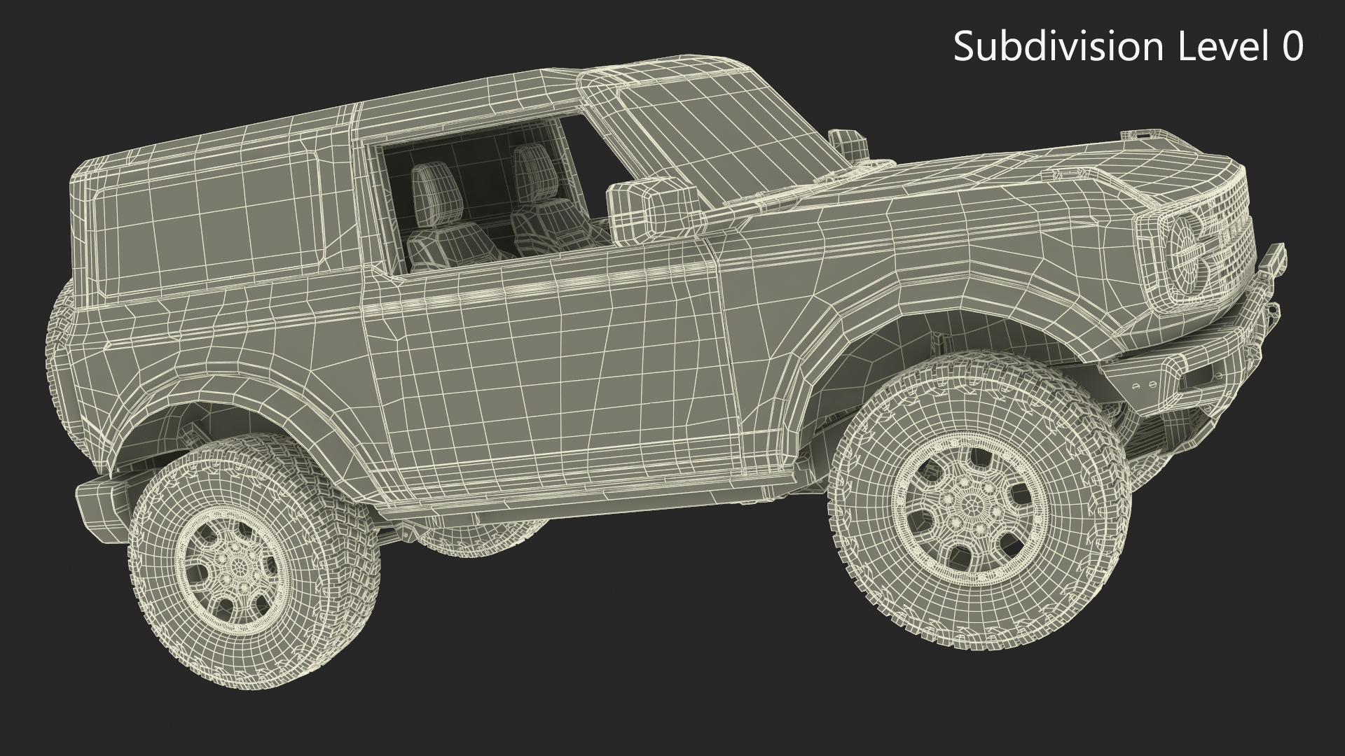 Ford Bronco Two Door Off Road SUV Carbonized Gray 3D model
