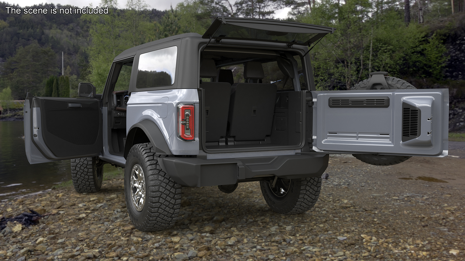 Ford Bronco Two Door Off Road SUV Carbonized Gray 3D model